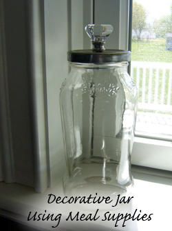 Decorative Jar Using Meal Supplies