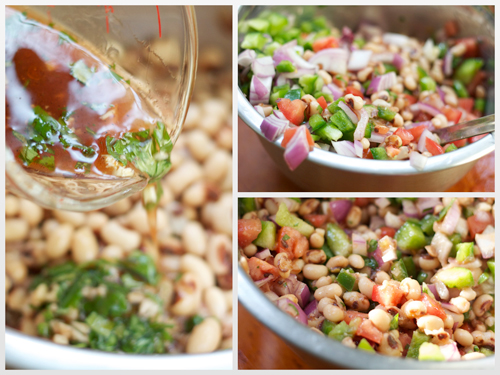 Black-eyed Pea Salad with Toasted Pita Wedges