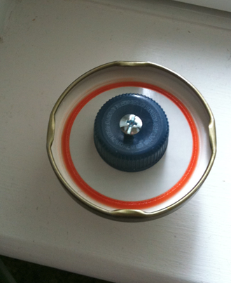 The underside of the lid