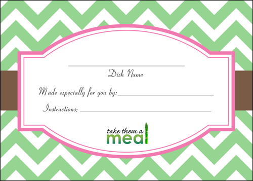 Free Printable Label for Meals