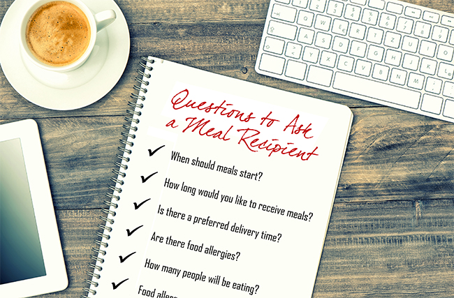 Questions to Ask a Meal Recipient