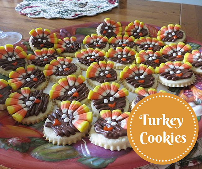 Turkey Cookies for Thanksgiving