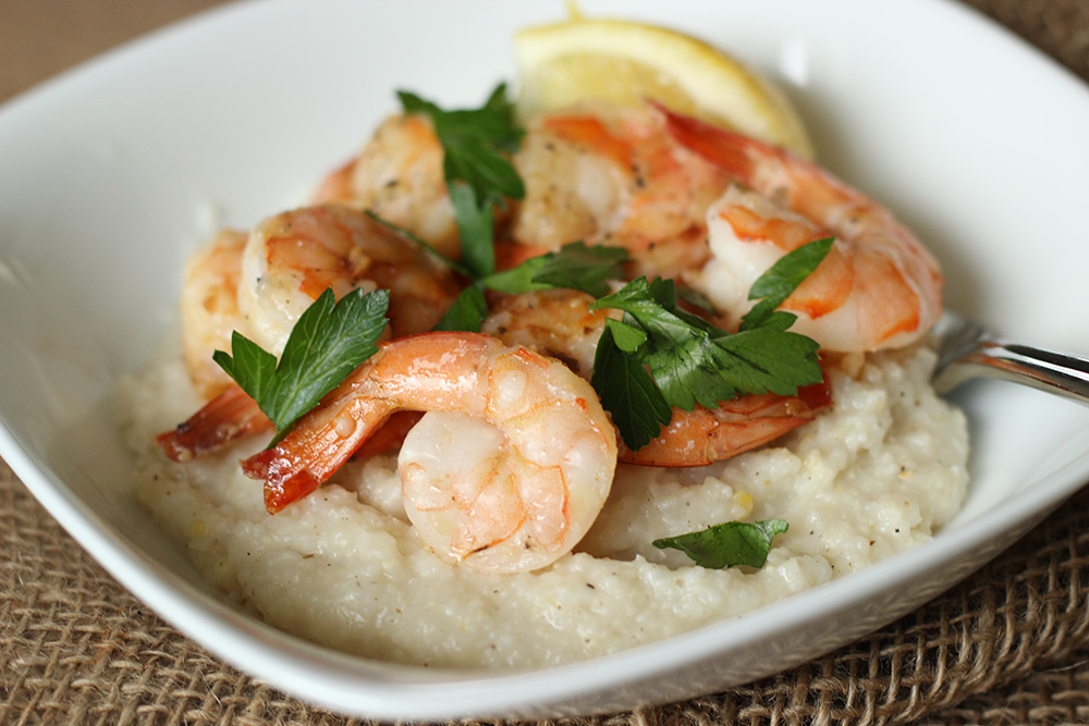 Lemon-Garlic Shrimp and Grits