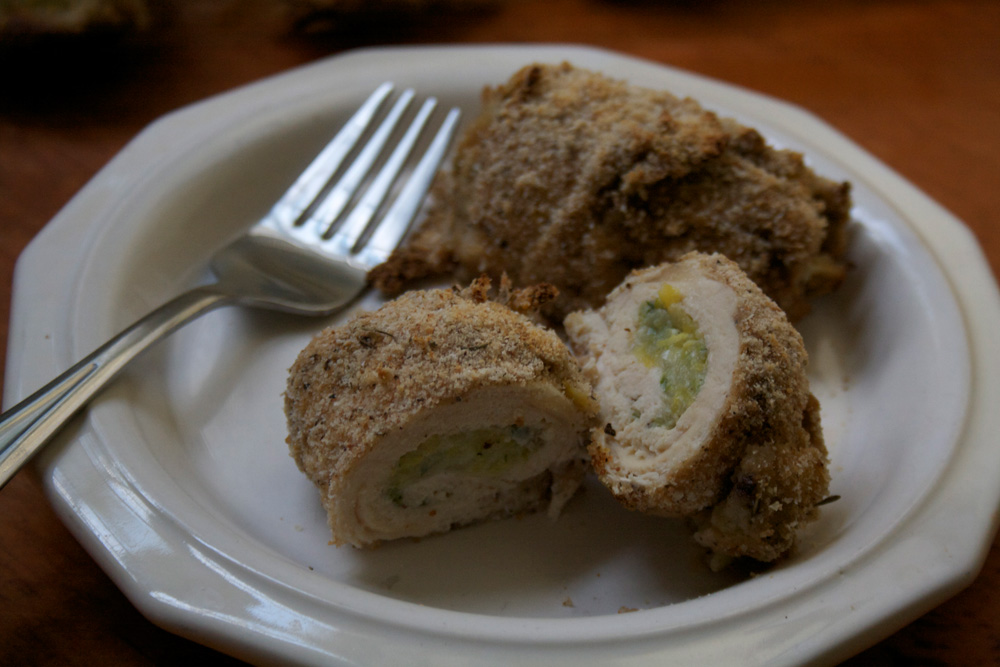 Chicken Rollatini Stuffed with Zucchini and Mozzarella