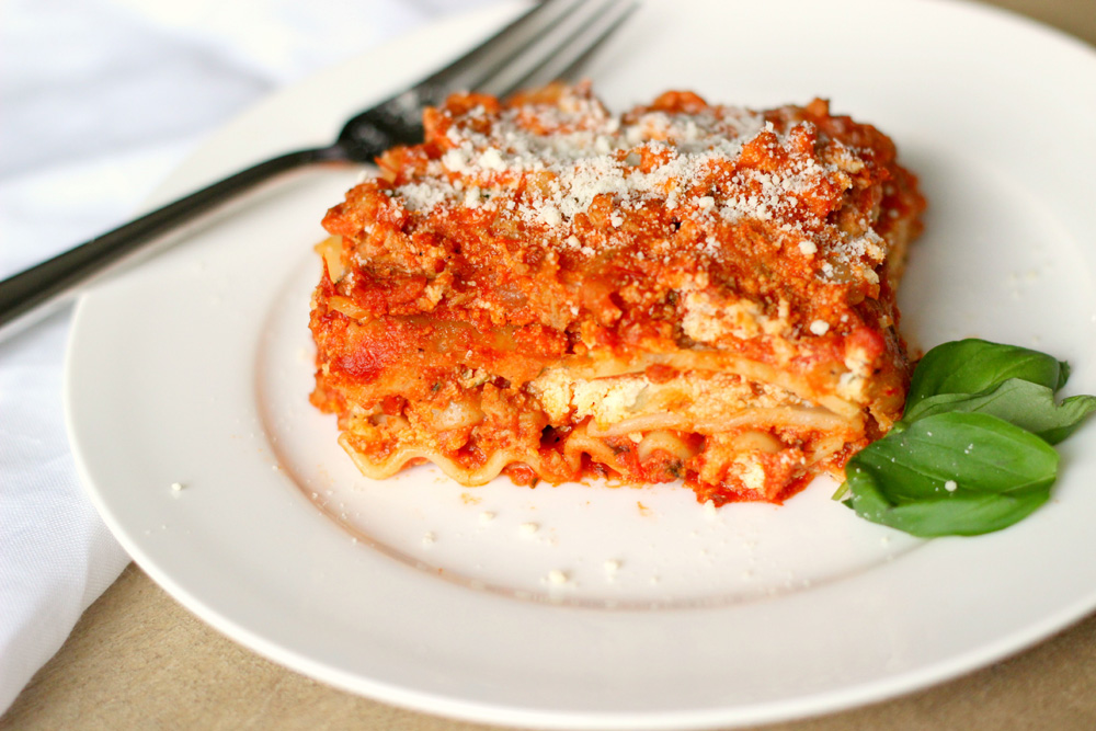 Gluten-Free Lasagna with Turkey Sausage