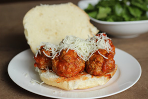 Mini Turkey Meatballs and Simple Tomato Sauce