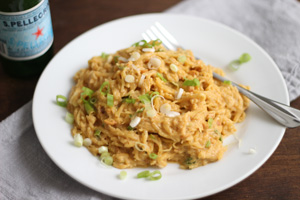 Spaghetti Squash with Thai Peanut Sauce