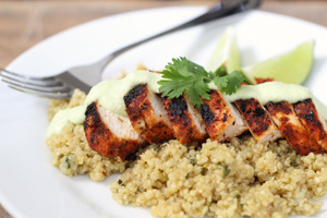 Blackened Chicken and Cilantro-Lime Quinoa